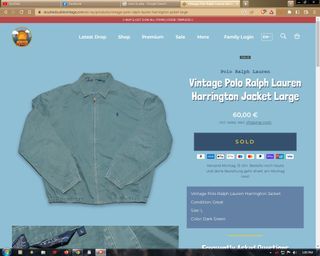 Vintage Polo Ralph Lauren Harrington Jacket