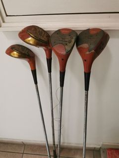 Vintage wood golf clubs drivers 1 3 4 5
