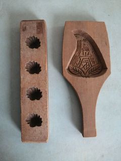 Vintage Wooden Moulds Peng Kueh  Kueh Bangkit Green Pea biscuit