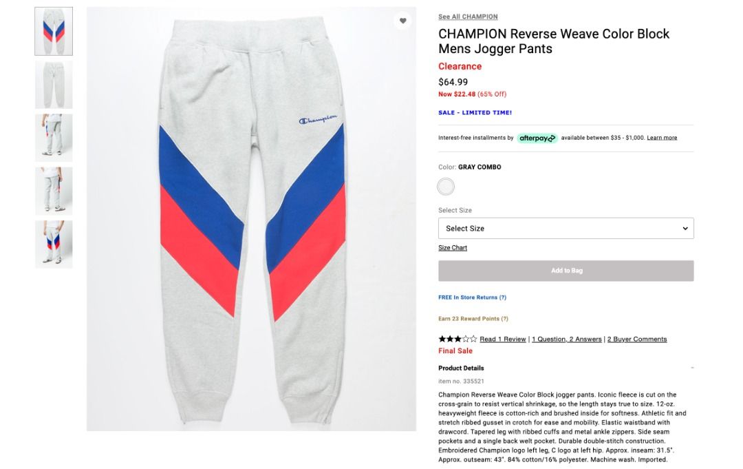 Men s champion reverse shop weave sweatpants