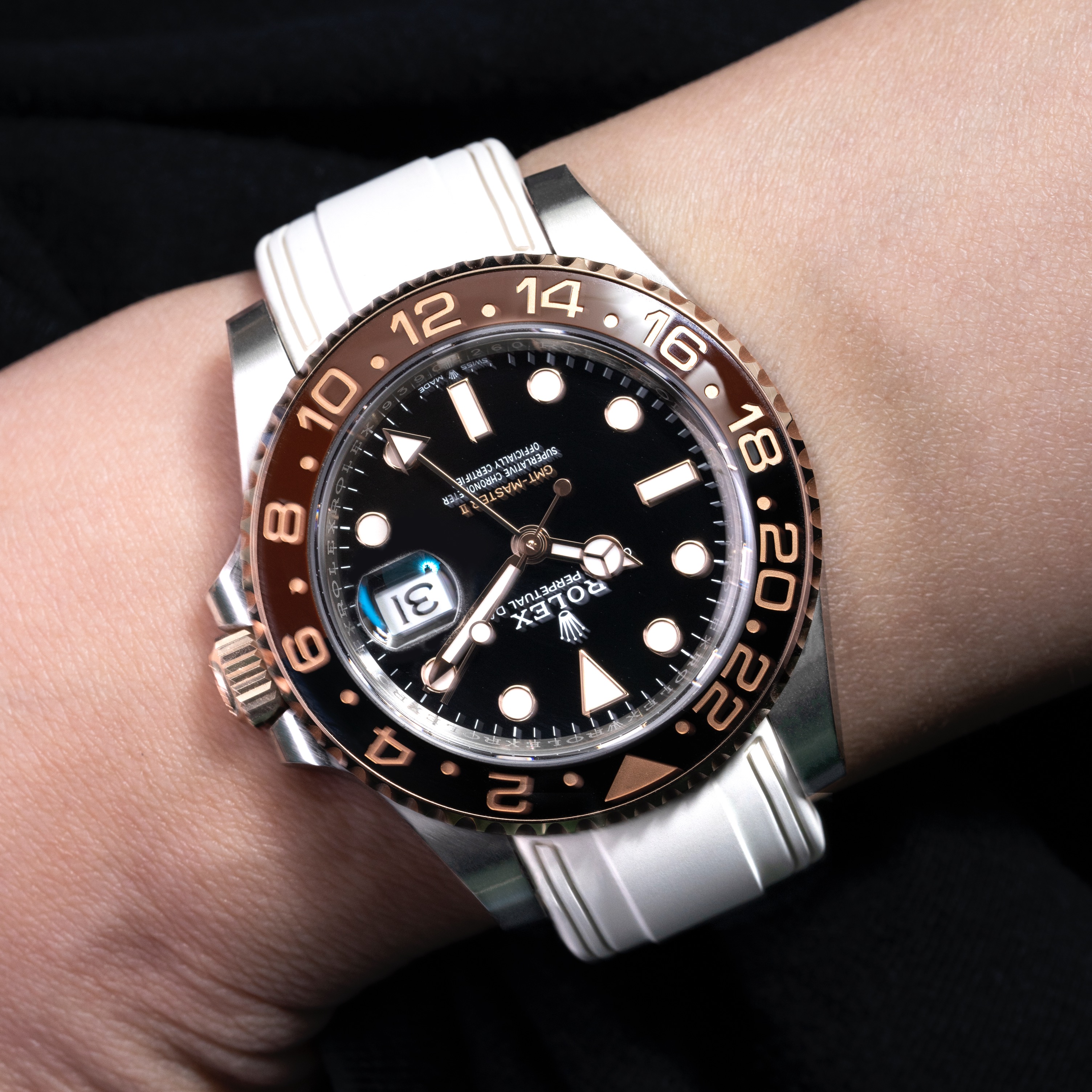 Rolex gmt master 2 rubber strap sales