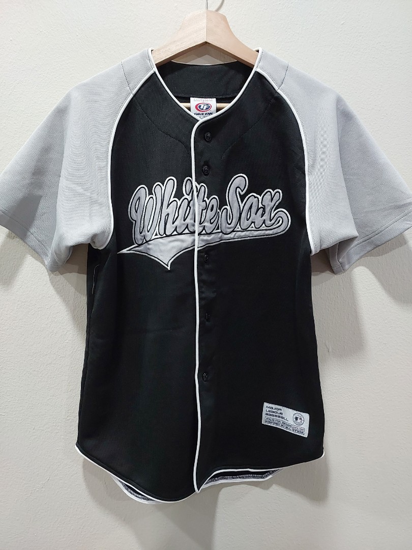 Men's True-Fan White/Black Colorado Rockies Pinstripe Jersey