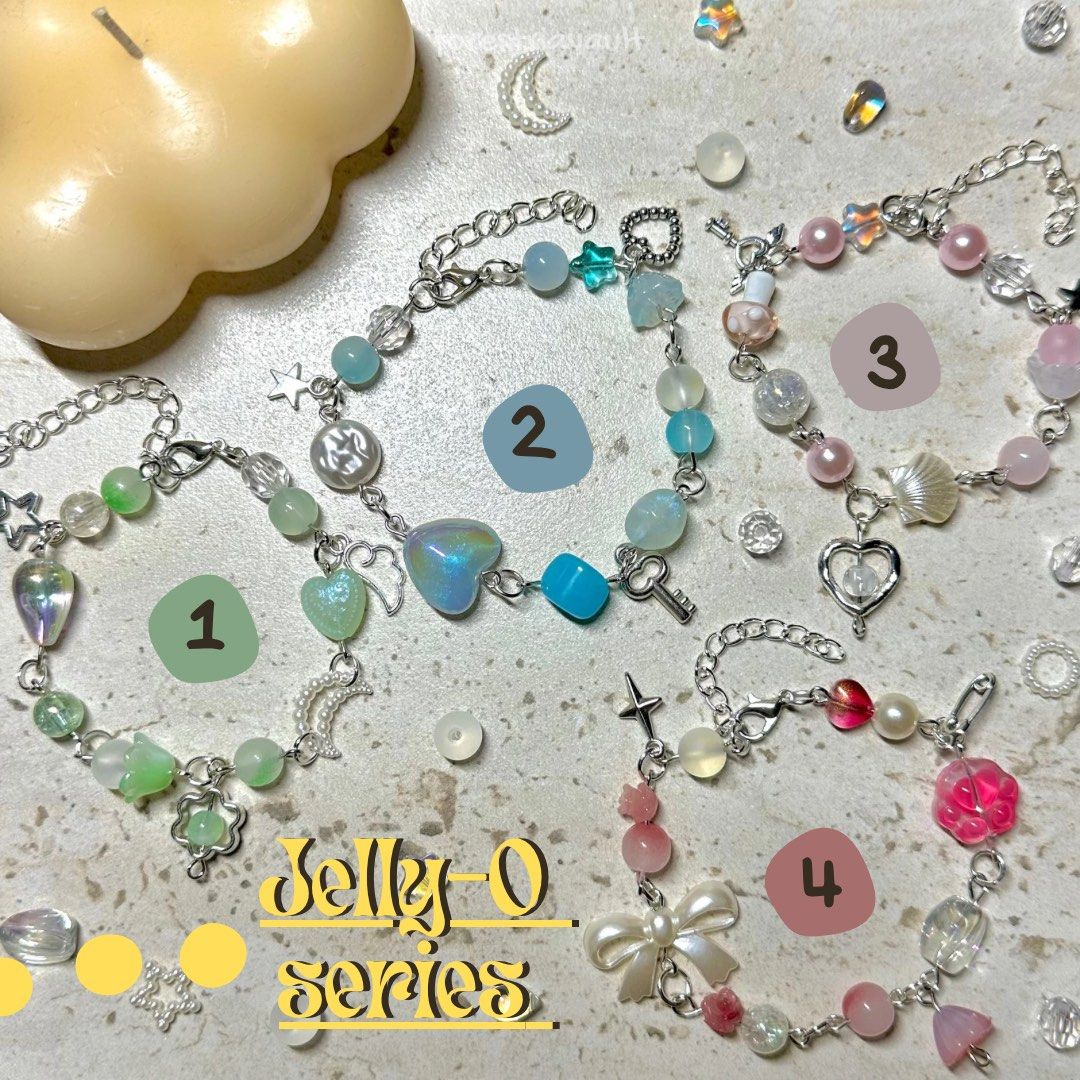 Handmade Jelly O Beaded Bracelets
