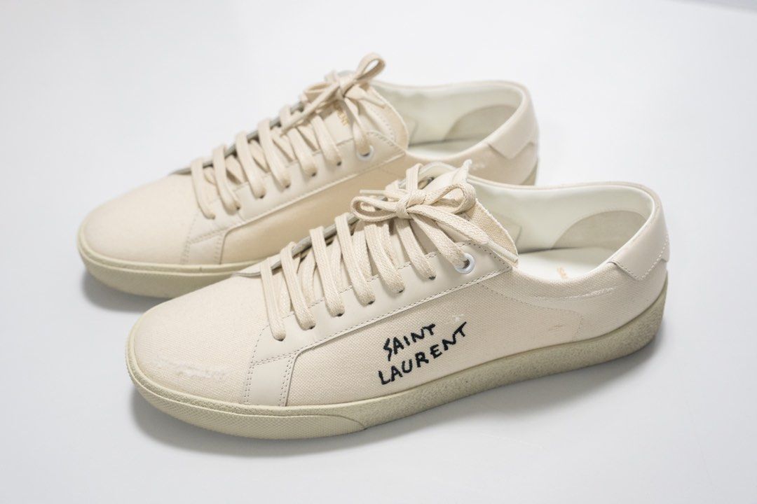 Saint laurent canvas discount shoes