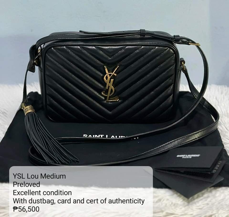 Saint Laurent YSL Lou Camera Bag in smooth leather, Luxury, Bags & Wallets  on Carousell