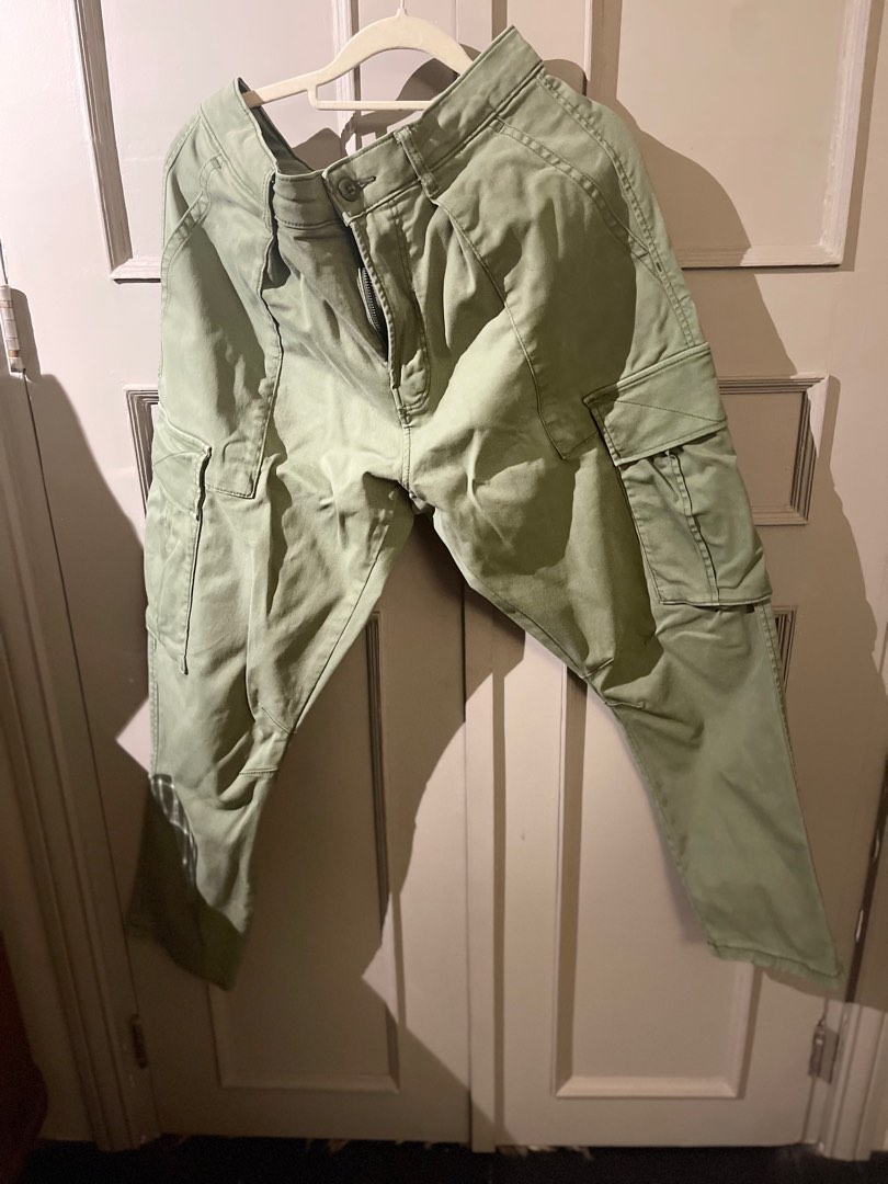 Zara Army Green Cargo Pants on Carousell