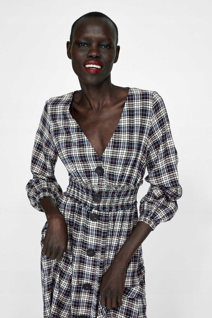 Zara tartan shop dress