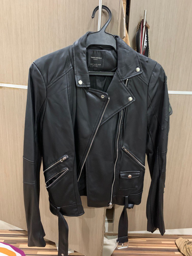Zara trafaluc outerwear leather jacket 2025