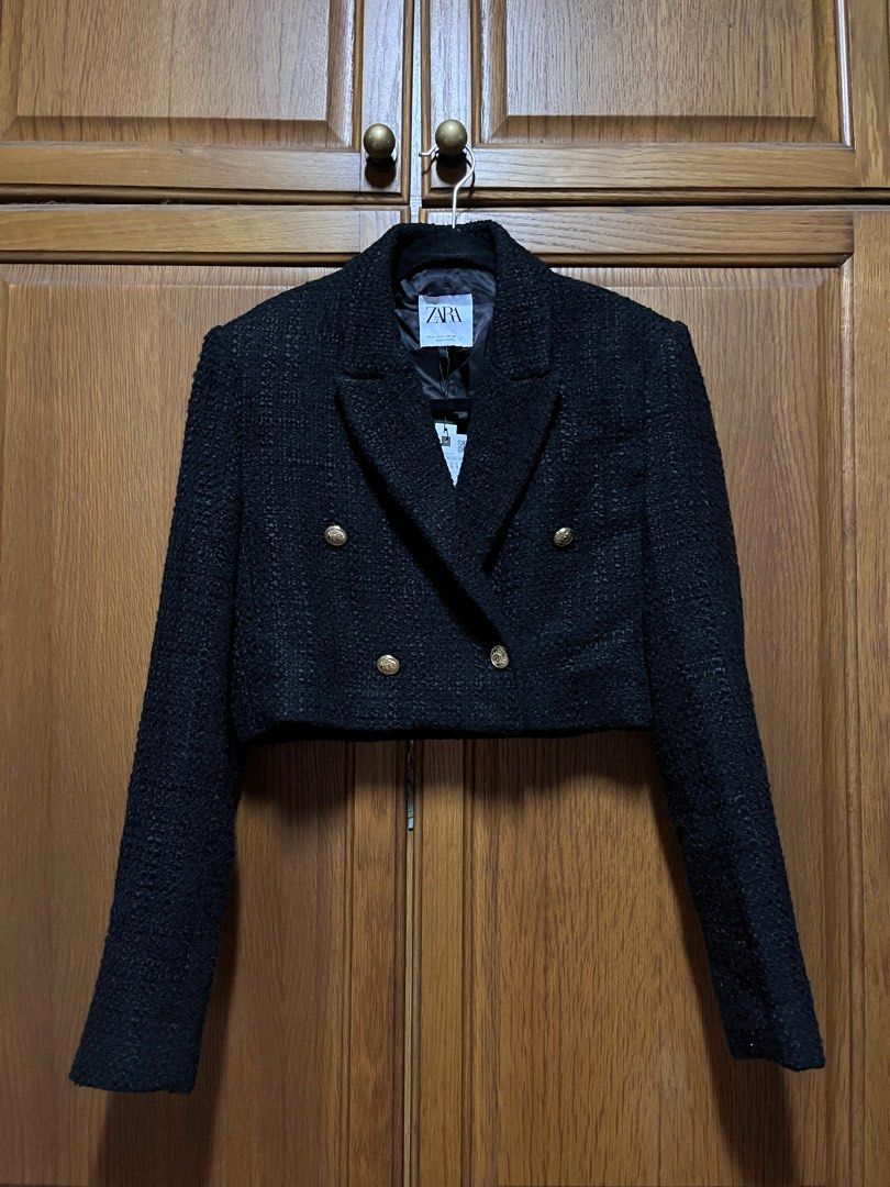 blazer crop zara