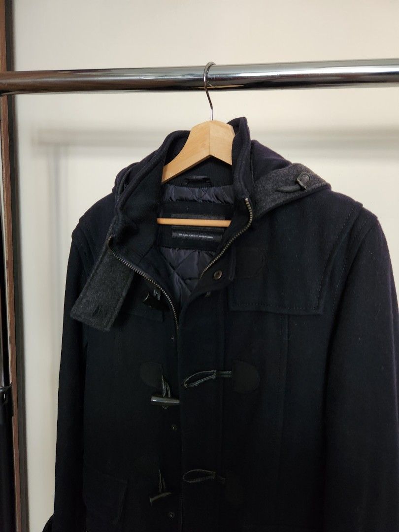 Zara black duffle coat on sale