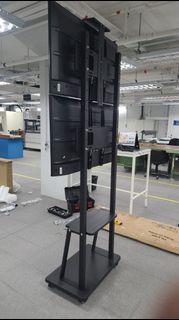 1700D  dual TV stand wall mount bracket up to 55 inch mobile cart