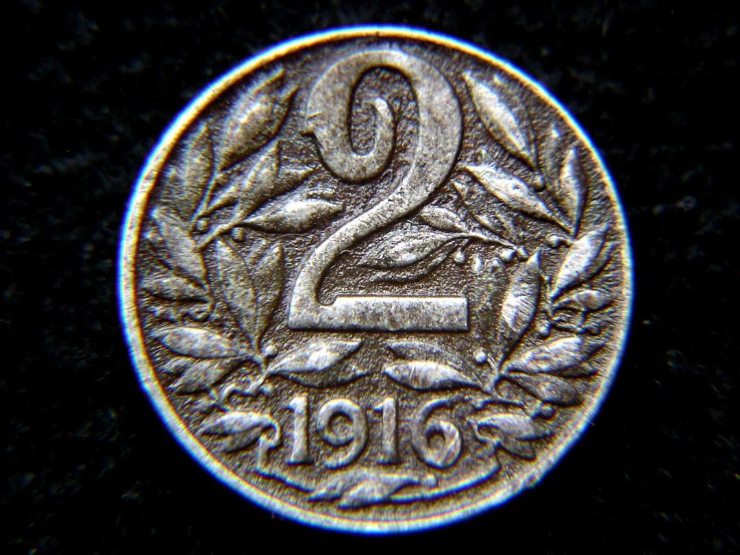 奧地利王國鐵幣-1916年奧地利王國雙頭鷹國徽2凱勒鐵幣(第一世界大戰奧匈帝國瓦解初期), 興趣及遊戲, 收藏品及紀念品, 錢幣- Carousell