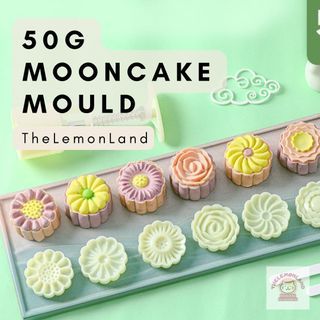 [5K Reviews Seller] 2023 50g Mooncake Mould (4/6/8 disc plus 1 plunger)