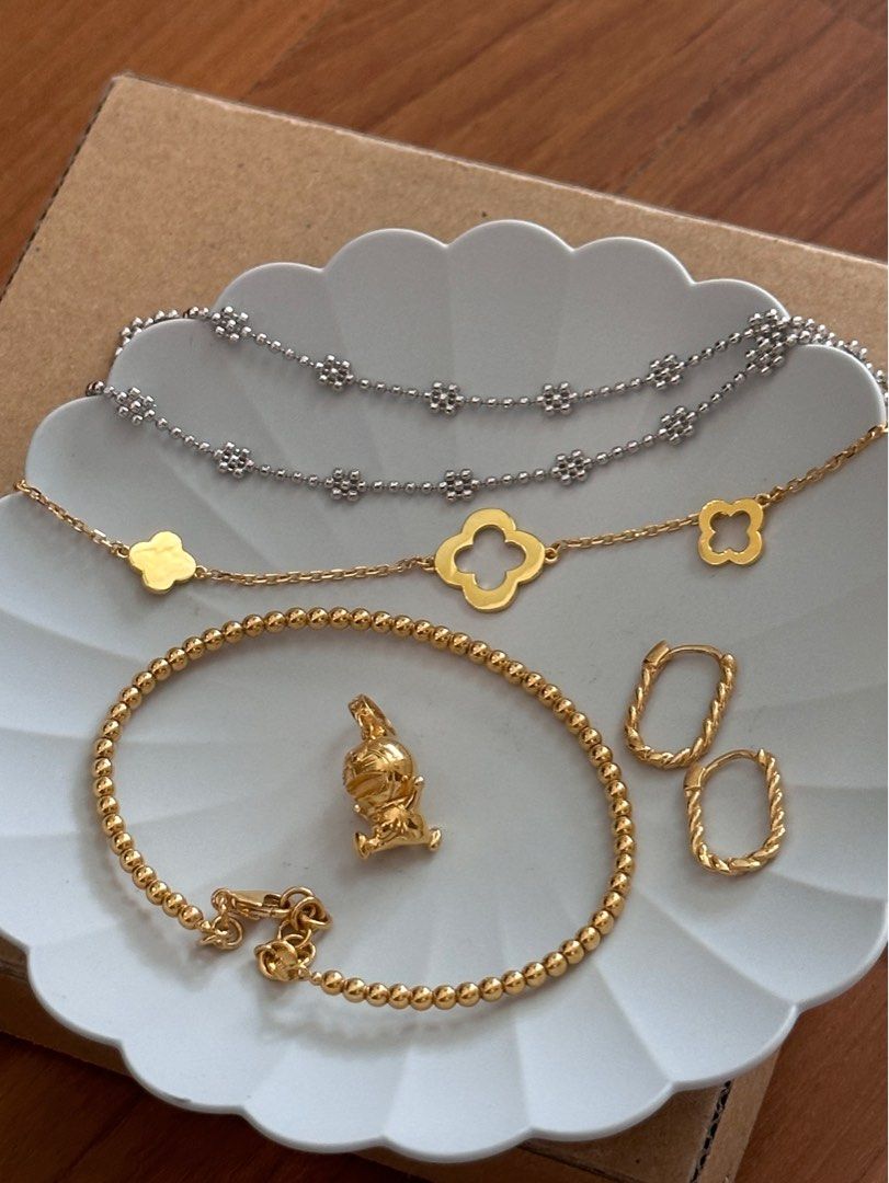 Gold bracelet cheap with pendant