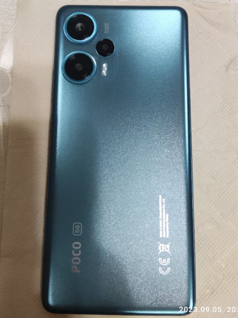 99%新小米Poco F5有保養(藍色12GB RAM 256GB ROM), 手提電話, 手機