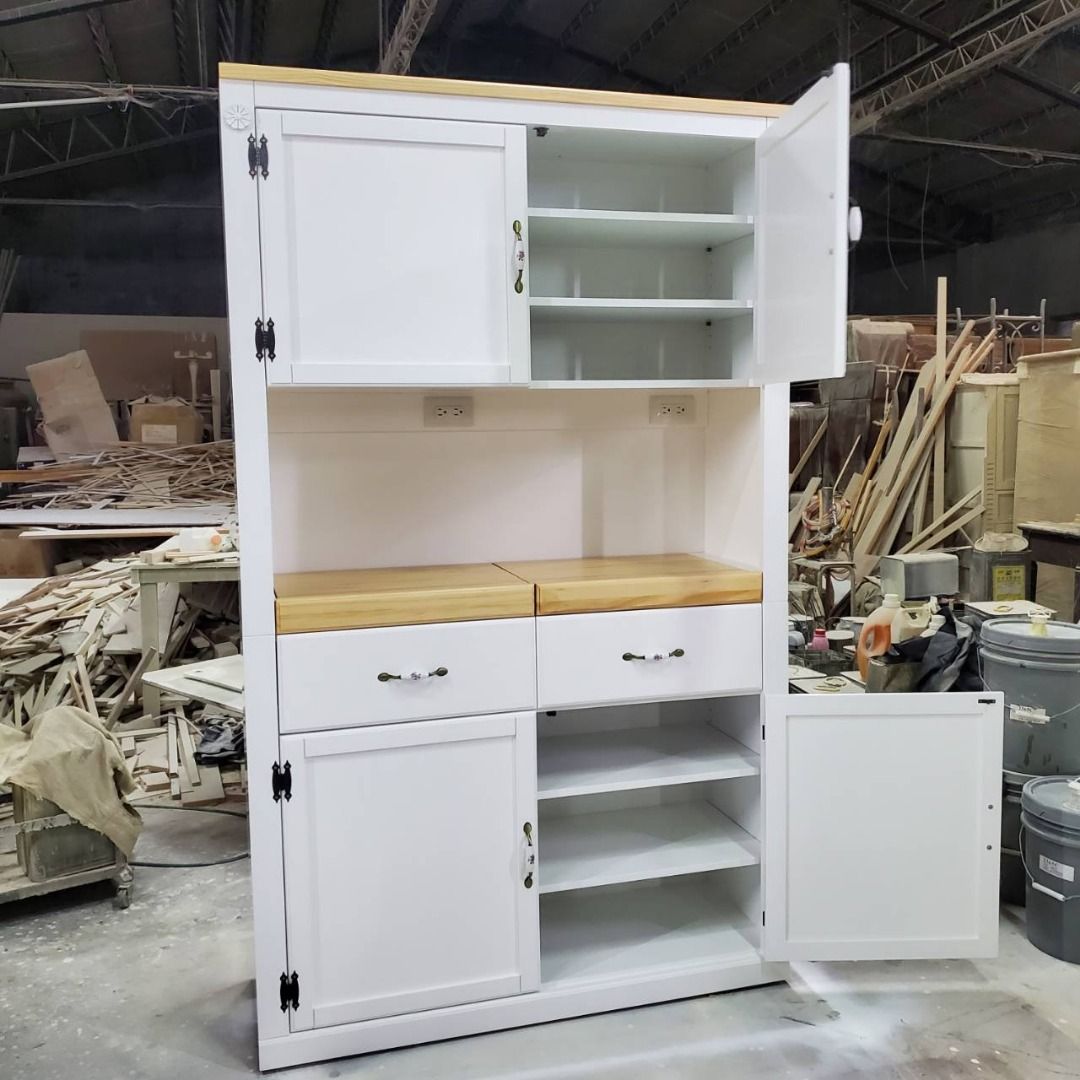 美生活館鄉村家具訂製客製化茵儷系列淺木+純白雙色兩抽兩拉盤四門電器櫃收納櫃餐櫃碗盤櫃