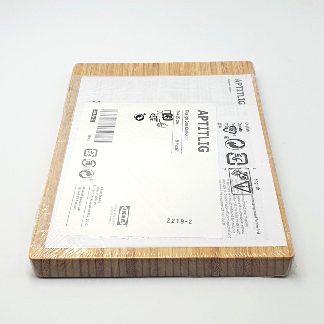 APTITLIG Chopping board, bamboo, Length: 9 ½ - IKEA