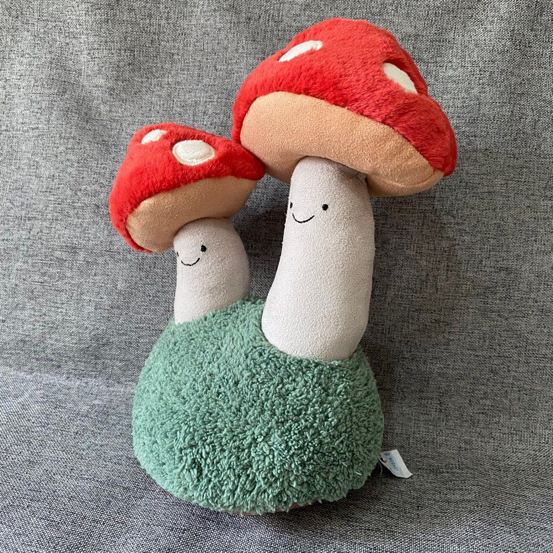 現貨] JELLYCAT Amuseable Pair of Toadstools 微笑傘菌一對, 興趣及