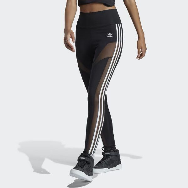 Adidas Originals Black/White 3 Stripe Women's Leggings (XS) New With Tags