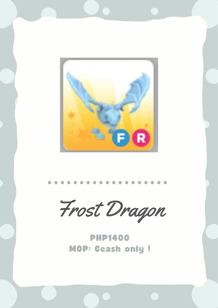 Adopt Me FR Frost Dragon on Carousell