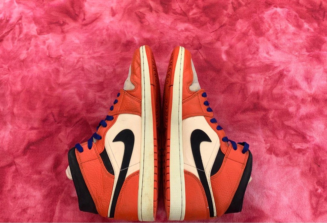 Air Jordan 1 Mid Team Orange Black Men s Fashion Footwear