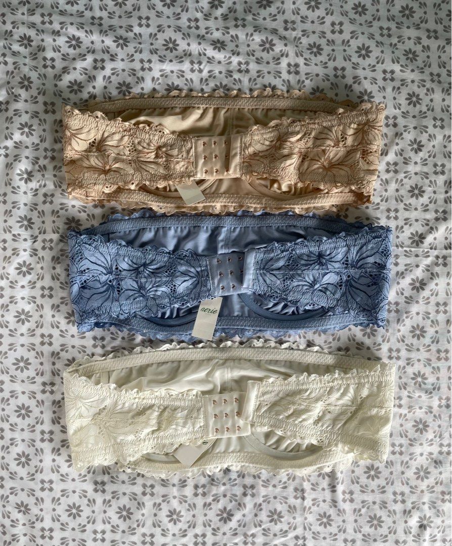 American Eagle Aerie Lace Strapless Bras (Category: Undergarments & Loungewear) located in Muntinlupa City. Submitted by bcab93 (Listing ID 1253055262, Image 3). Description: P250 each or take all for P600. 38C on tag but very soft and stretchy..