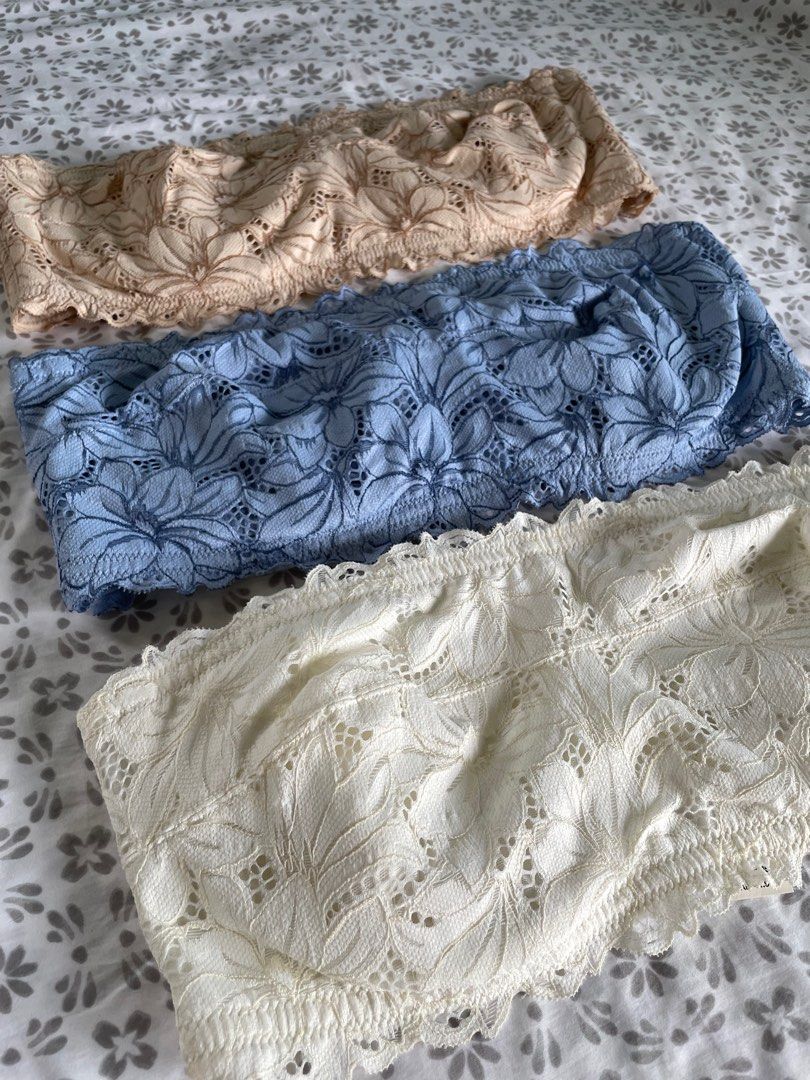 American Eagle Aerie Lace Strapless Bras (Category: Undergarments & Loungewear) located in Muntinlupa City. Submitted by bcab93 (Listing ID 1253055262, Image 2). Description: P250 each or take all for P600. 38C on tag but very soft and stretchy..