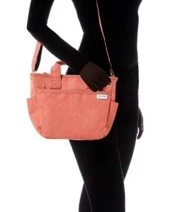 Anello Grande GU-H2315 Lightweight Water-Repellent Shoulder Tote Bag – Heather Poly, Multiple Pockets, Perfect For Work & Daily Use