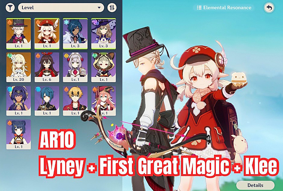 First Great Magic AR10 Lyney + First Great Magic + Klee - Genshin Impact Starter Account ...