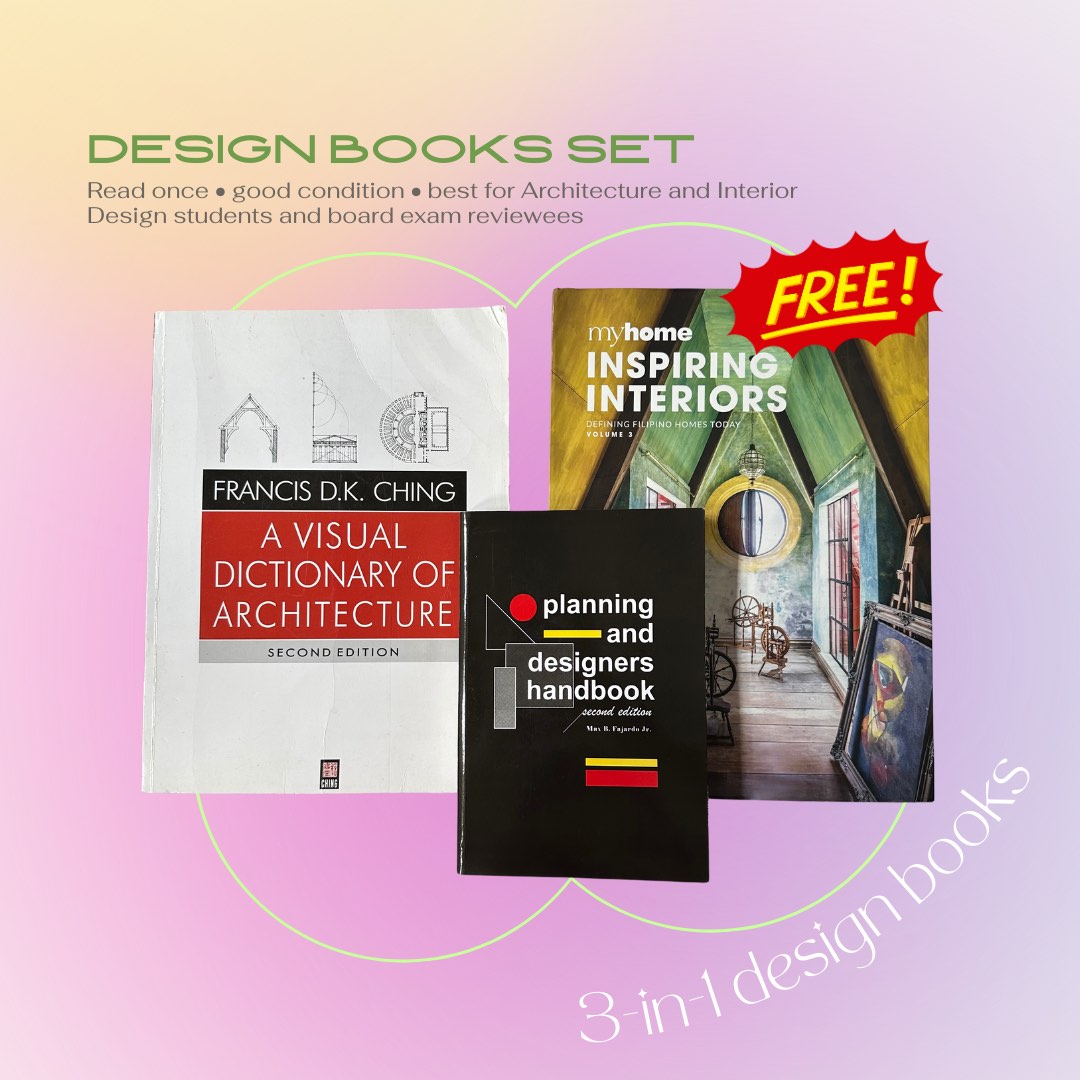 ARCHITECTURE & DESIGN BOOKS SET (3 in 1) •Francis D.K. Ching A