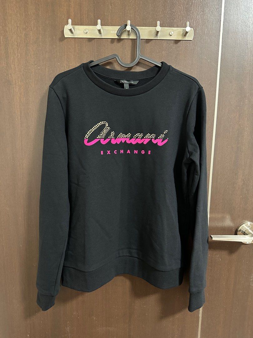 Armani Exchange Pullover In Black M Women s Fashion Coats