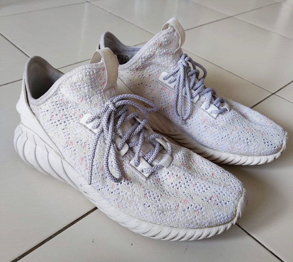 Adidas originals tubular doom sock primeknit white/grey new arrivals