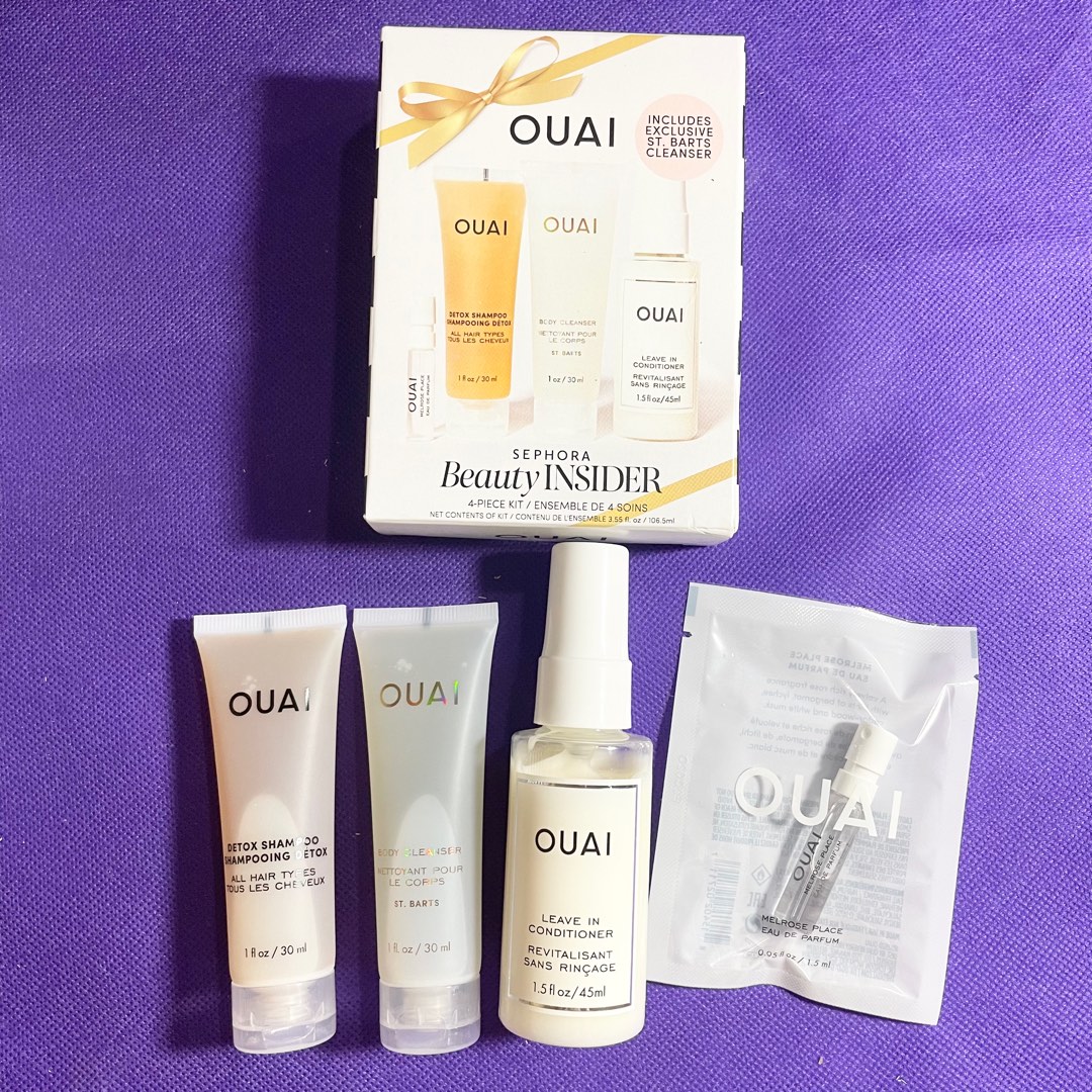 AUTHENTIC Ouai Sephora beauty gift set leave in conditioner detox