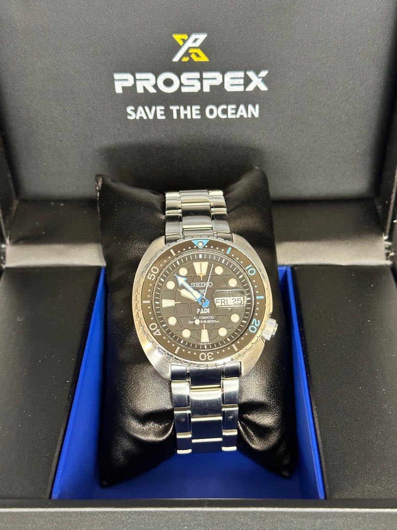 Seiko Prospex SE King Turtle PADI (Category: Luxury Watches) located in Paoay. Submitted by ysmattic (Listing ID 1252993028, Image 3). Description: 100% guaranteed authentic Seiko Prospex King Turtle PADI SRPG19K1 — Complete inclusions: box and warranty booklet. — Comes with two extra straps. — Purchased last April 2023. RFS: Upgrading to Grand Seiko.