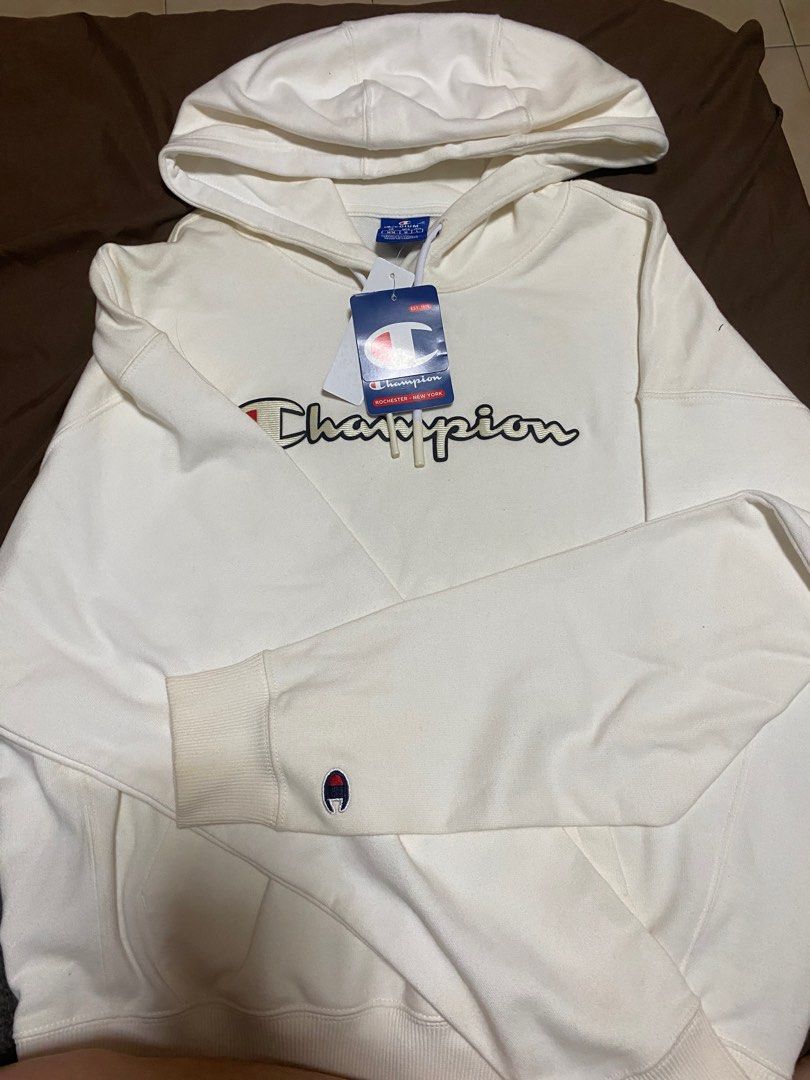 White mens champion new arrivals hoodie