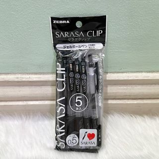 [Authentic] Zebra Sarasa 0.5 Black Pens (5pcs)