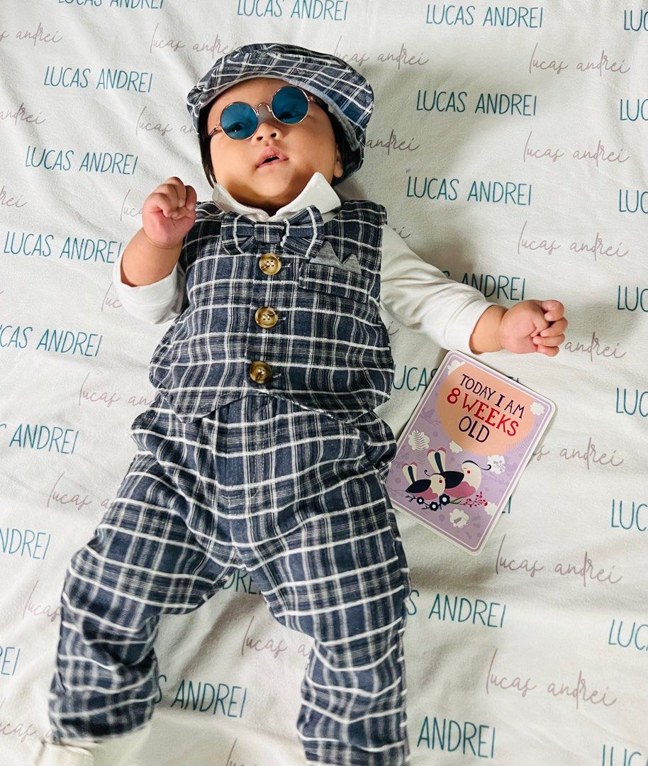 Baby Boy Photoshoot Outfit Including shades and shoes