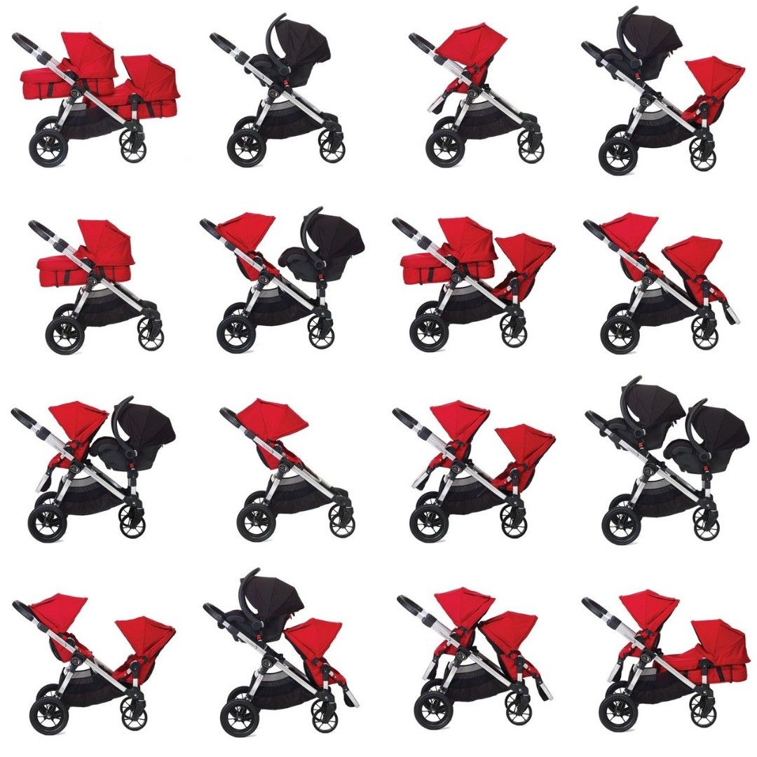 With bag Baby Jogger City Select Twin stroller Tandem stroller