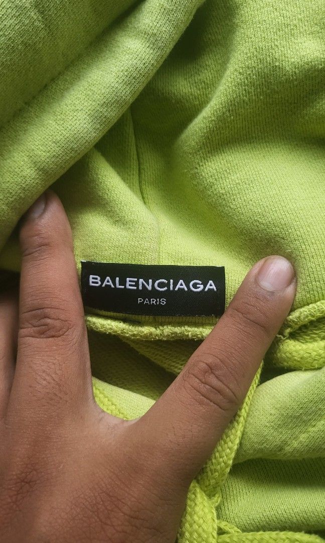 Balenciaga Reflective Neon Green Hoodie STEAL PRICE Men s Fashion