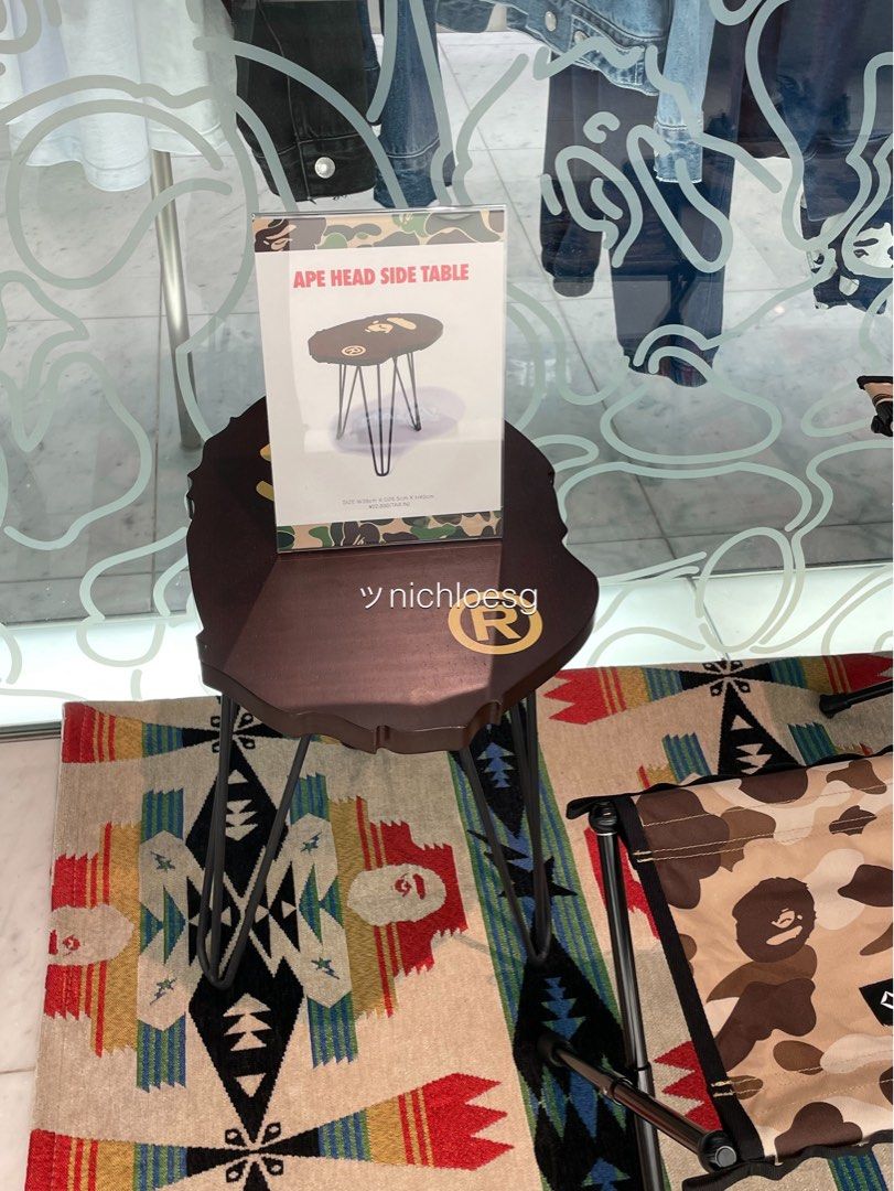 BAPE APE HEAD SIDE TABLE, Furniture  Home Living, Furniture, Tables  Sets  on Carousell