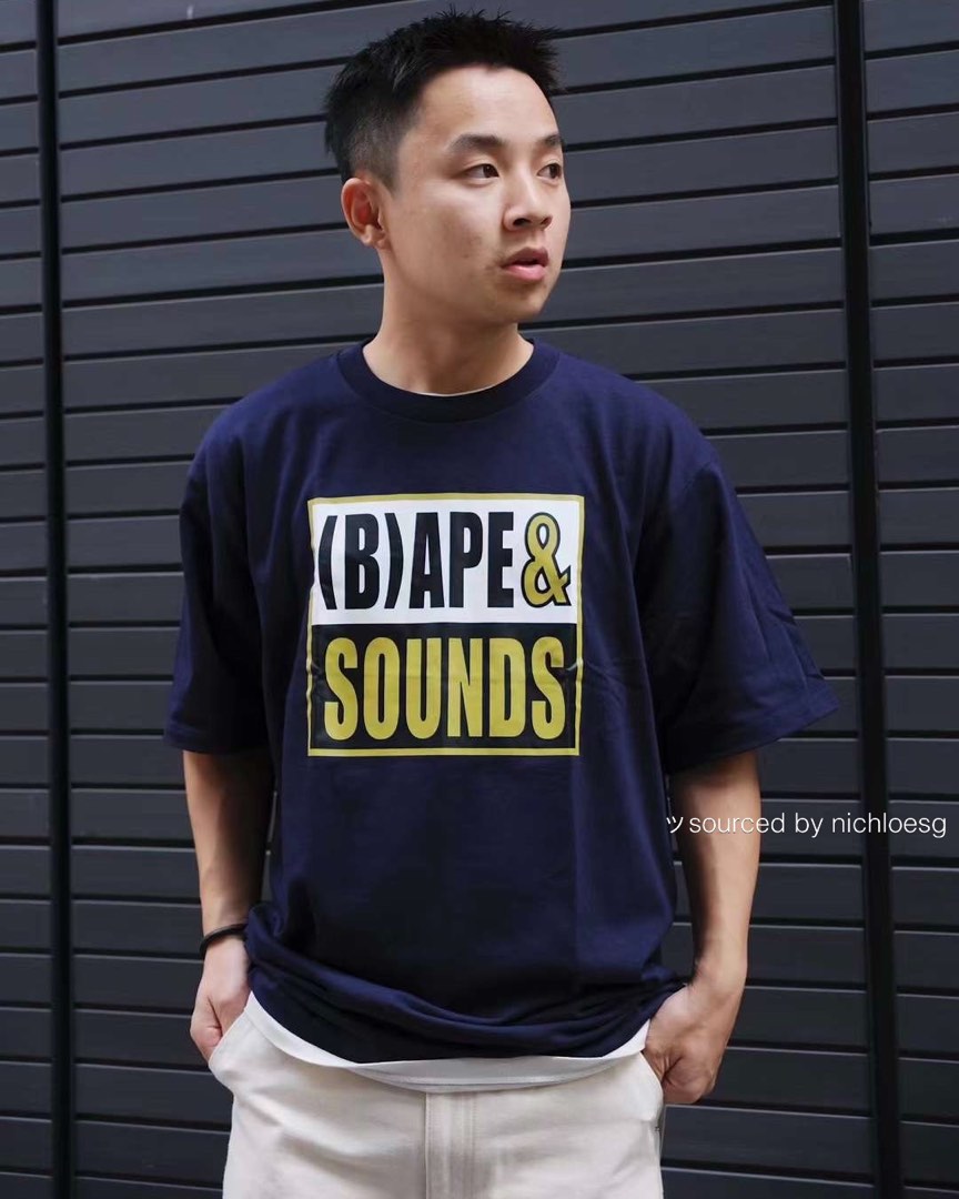BAPE (B)APE SOUNDS LOGO TEE, Men's Fashion, Tops & Sets, Tshirts