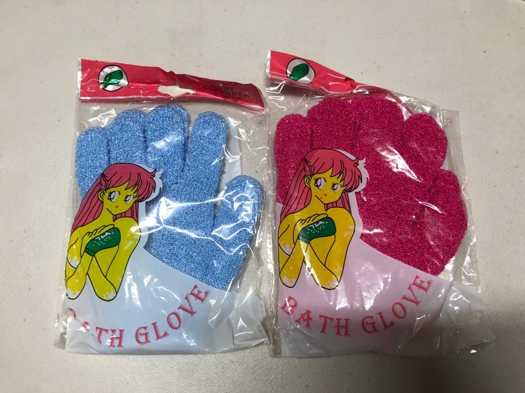 Bath body scrubber pink blue glove (Category: Bath) located in Quezon City. Submitted by habits.mnl (Listing ID 1253103781, Image 1). Description: .