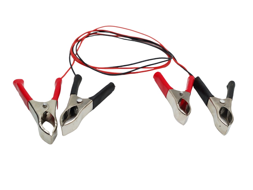 BATTERY CLAMP to BATTERY CLAMP 10A, 22 SILICONE WIRE, BEST FOR LIGHT