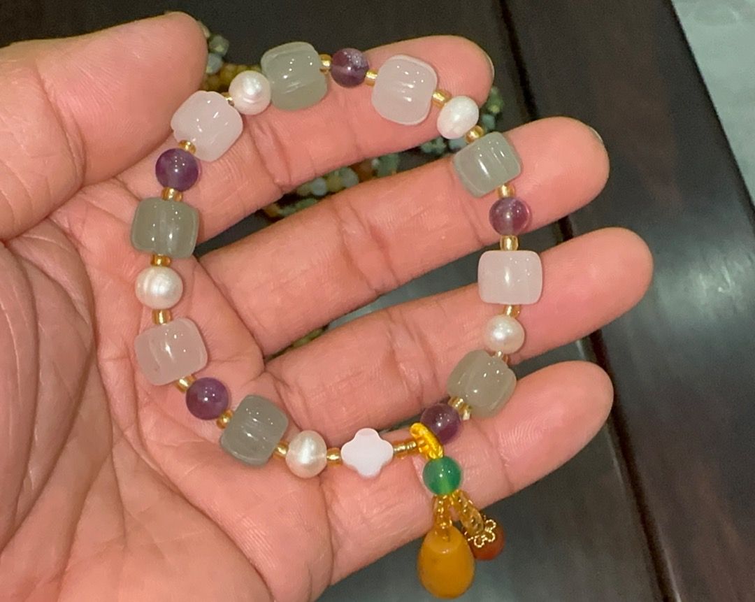 Real jade clearance stone bracelet