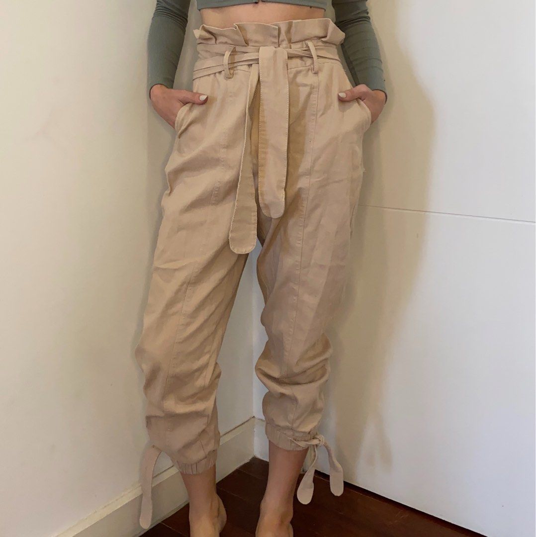 Khaki Cargo Pants with Belt, Women's Fashion, Bottoms, Other Bottoms on  Carousell