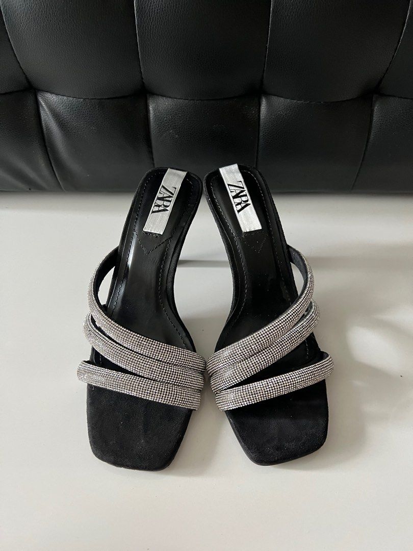 CARVELA Black Sparkly Peep Toe Occasion Wear Stiletto Shoes Size UK5 EU38 |  eBay