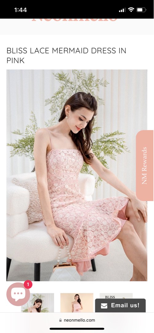 BLISS LACE MERMAID DRESS IN PINK