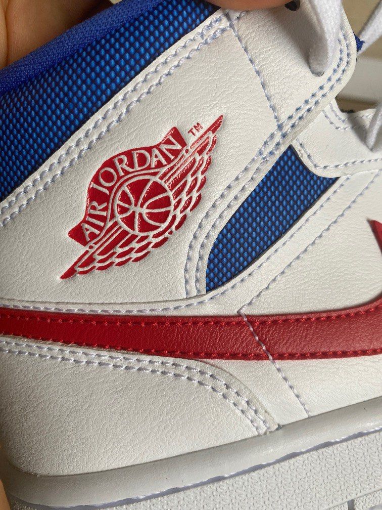BNinBOX Nike Air Jordan s 1 Mid Red Blue Women s Fashion