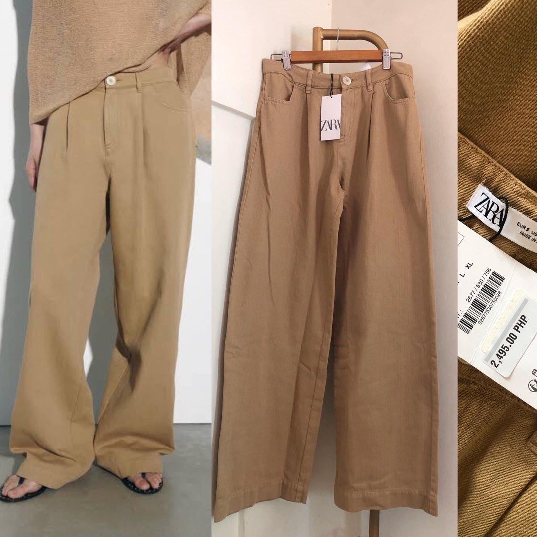 ZARA hwaist tweed pants, Women's Fashion, Bottoms, Other Bottoms on  Carousell