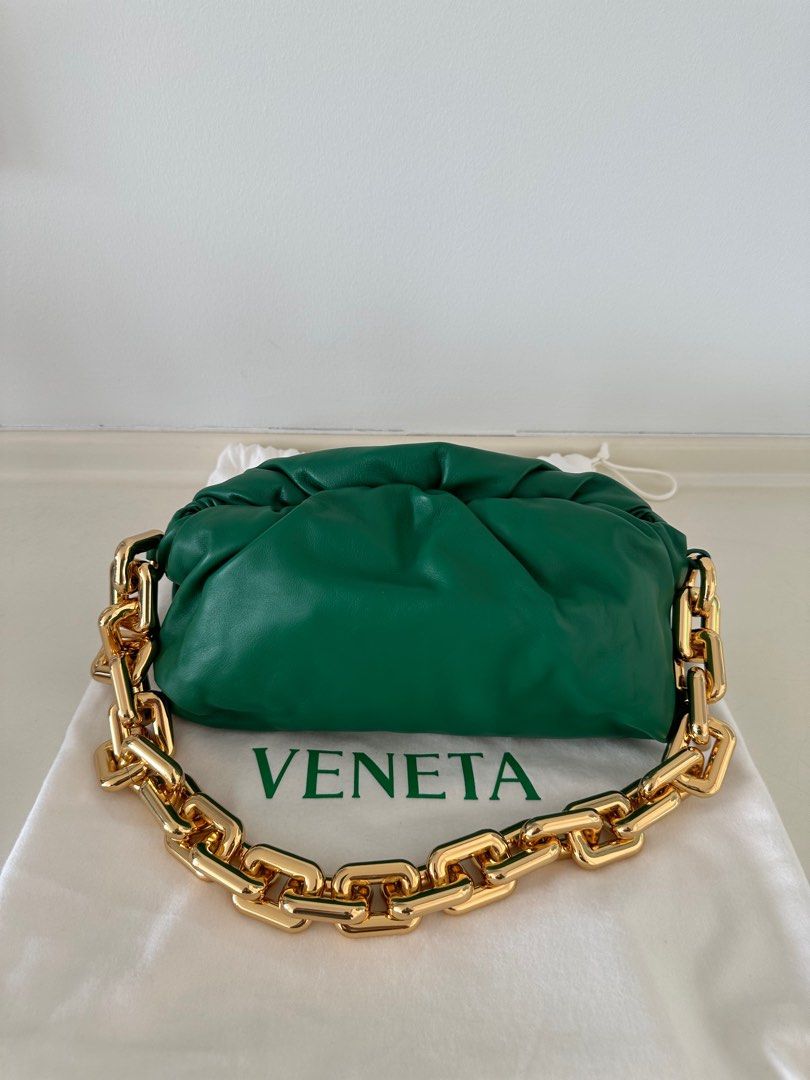 Bottega veneta new arrivals chain pouch green